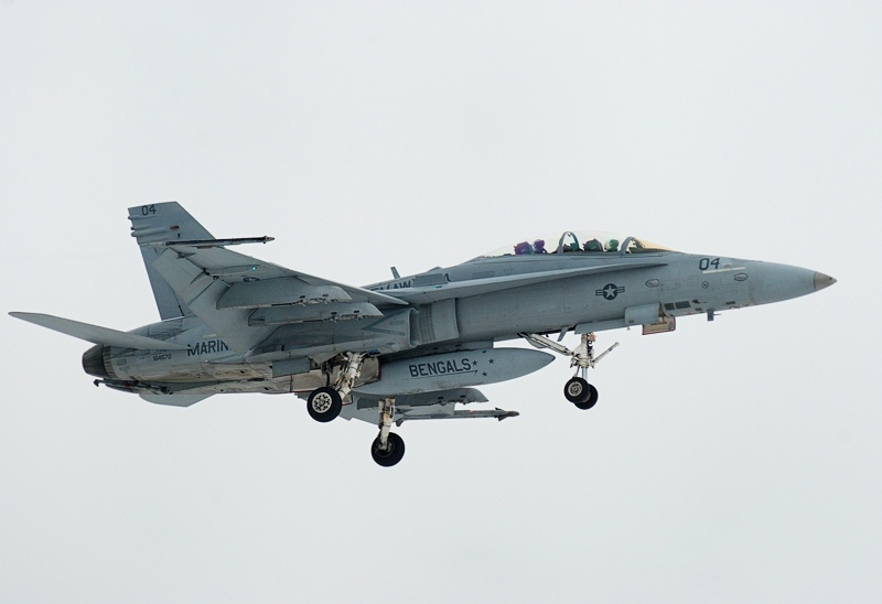 ��΂ɍ~���VMFA(AW)-224��F/A-18D�B2016�N�B